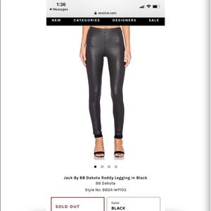 Bb Dakota roddy leather leggings